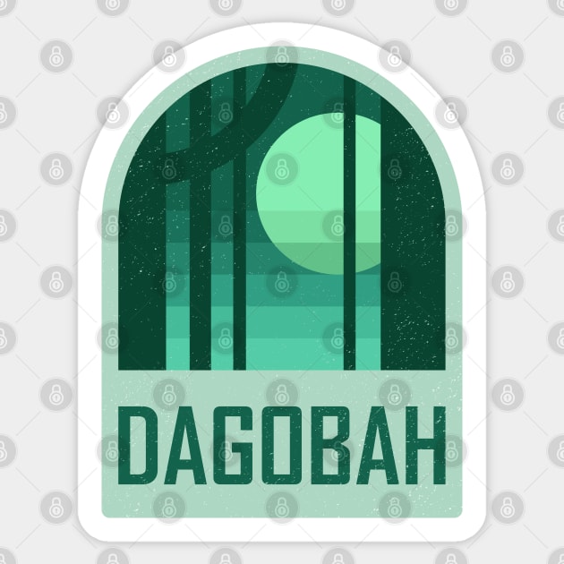 Dagobah - Geometric and minimalist series Sticker by Sachpica